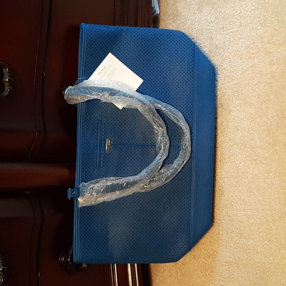 Thirty-One Darling Cobalt Petal Punch Style Setter Tote NWT - Picture 1 of 7